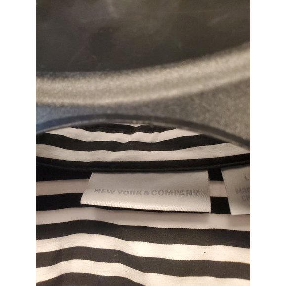 New York and Company Striped bell sleeved shirt SZ. L woman's - Picture 3 of 6